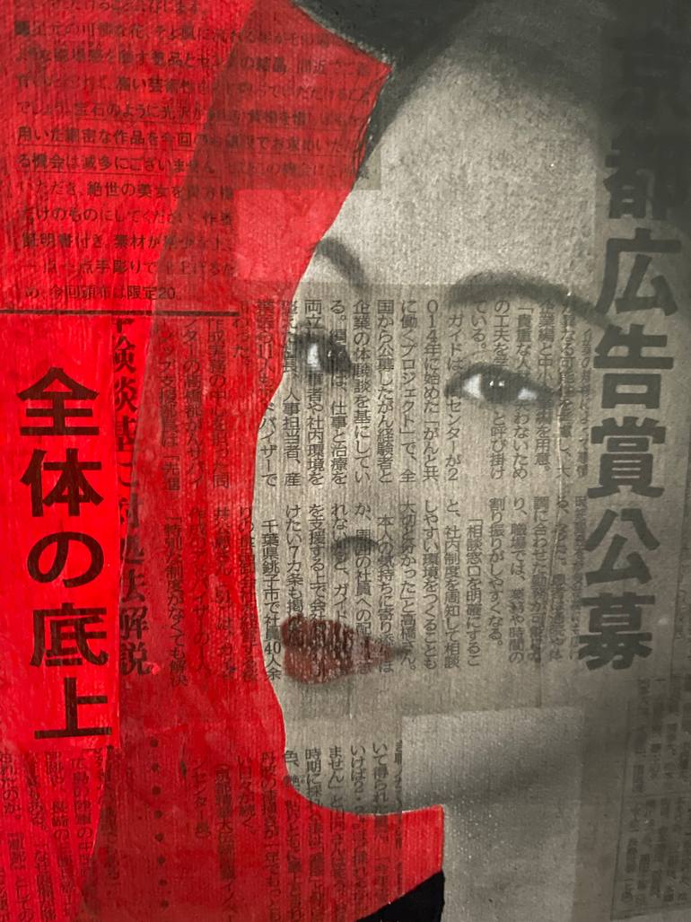 Original Contemporary Women Mixed Media by Jacinthe Lamontagne-Lecomte