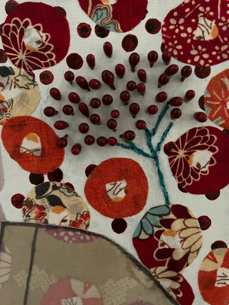 Original Portraiture Women Mixed Media by Jacinthe Lamontagne-Lecomte