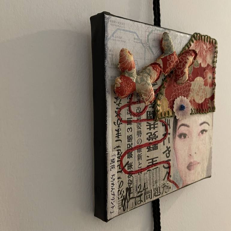 Original Contemporary Women Mixed Media by Jacinthe Lamontagne-Lecomte