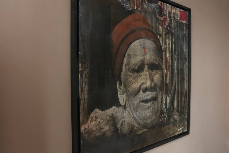 Original Photorealism Men Mixed Media by Jacinthe Lamontagne-Lecomte
