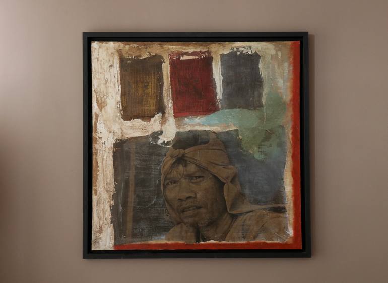 Original Photorealism Men Mixed Media by Jacinthe Lamontagne-Lecomte