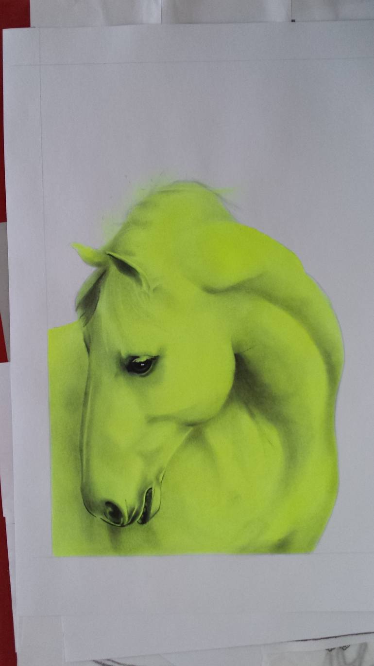 Original Horse Drawing by marta sladká
