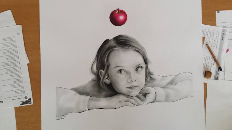 Original Portrait Drawing by marta sladká