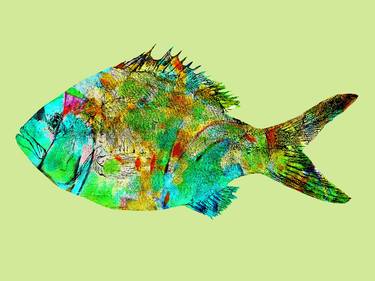 Original Fish Mixed Media by Dominic Piperata