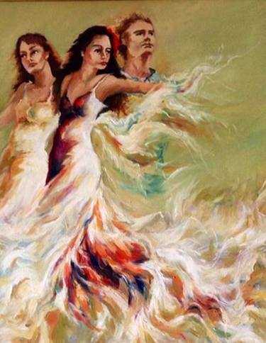 Original Abstract Performing Arts Paintings by SAHAP AKSACLI