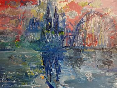 Original Abstract Architecture Paintings by Kim Ka