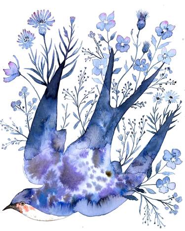 Original Surrealism Animal Painting by Emily Mcphee