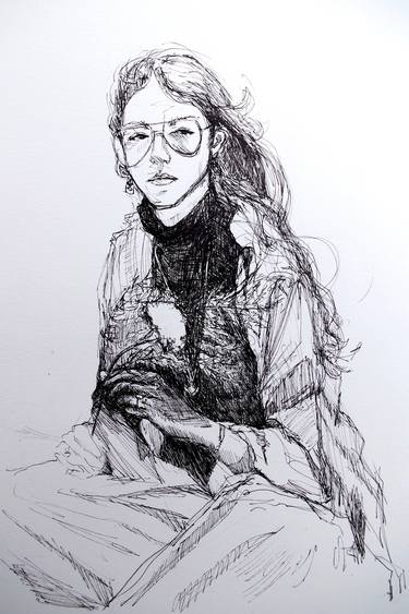 Original Figurative People Drawings by Emily McPhee