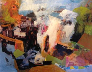 Original Abstract Expressionism Abstract Collage by Brett Nickell