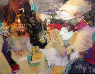 Original Abstract Expressionism Abstract Collage by Brett Nickell