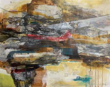 Original Abstract Expressionism Abstract Collage by Brett Nickell