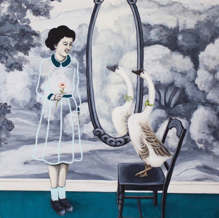 Original Surrealism Humor Painting by Shawna Gilmore