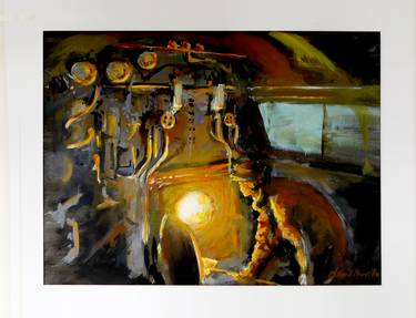 Original Train Painting by Philip Boville