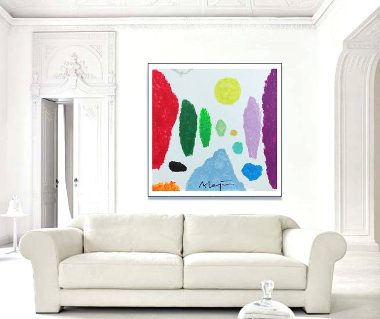 Original Pop Art Landscape Painting by Alejos Lorenzo