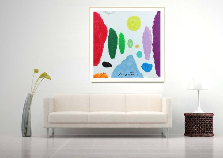 Original Pop Art Landscape Painting by Alejos Lorenzo