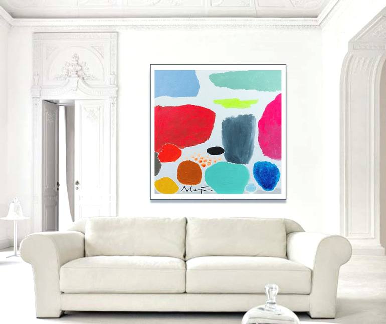 Original Pop Art Landscape Painting by Alejos Lorenzo