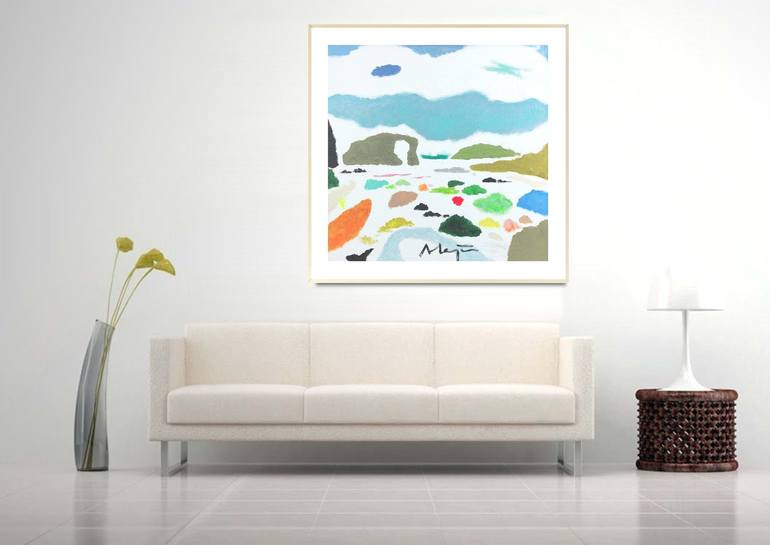 Original Beach Painting by Alejos Lorenzo