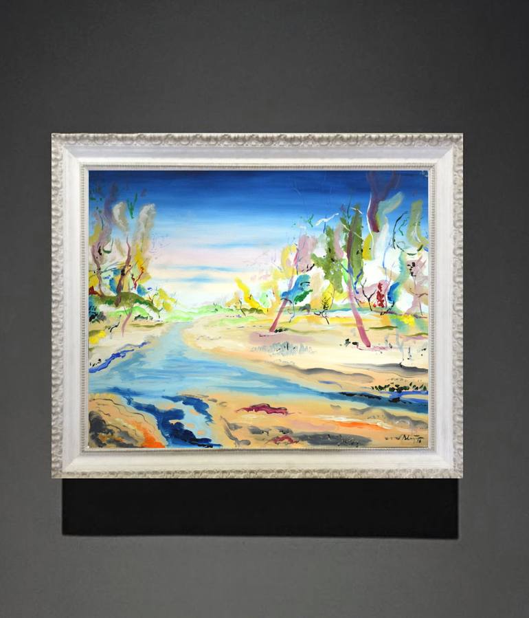 Original Impressionism Landscape Painting by Alejos Lorenzo