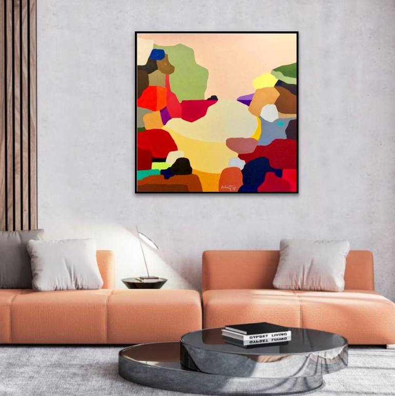 Original Pop Art Landscape Painting by Alejos Lorenzo