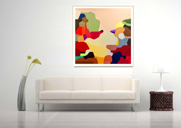 Original Pop Art Landscape Painting by Alejos Lorenzo