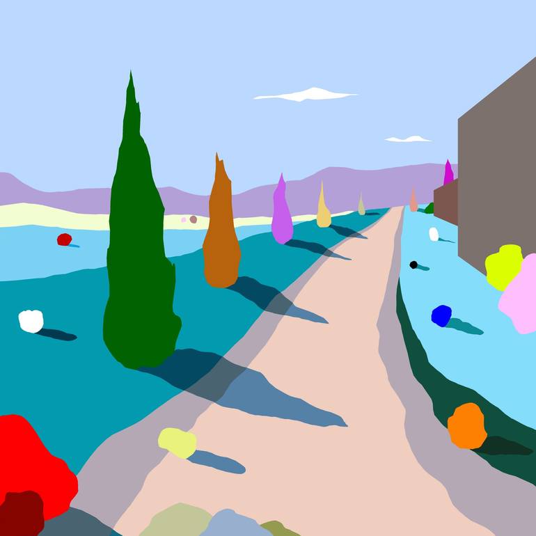 Original Pop Art Landscape Digital by Alejos Lorenzo