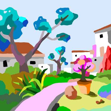 Original Pop Art Landscape Digital by Alejos Lorenzo