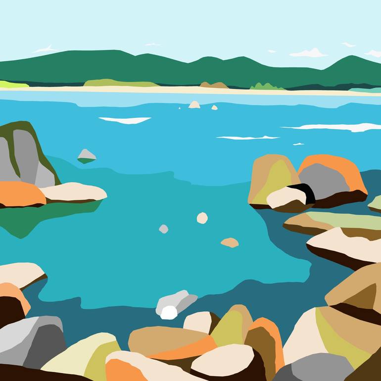 Original Pop Art Landscape Digital by Alejos Lorenzo