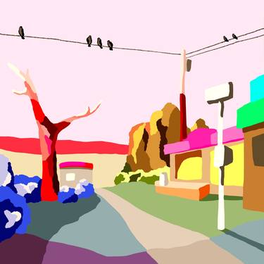 Original Pop Art Landscape Digital by Alejos Lorenzo