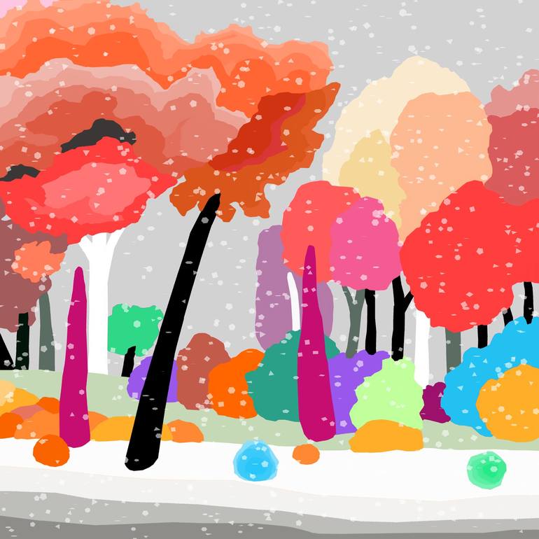Original Pop Art Landscape Digital by Alejos Lorenzo