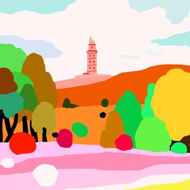 Original Pop Art Landscape Digital by Alejos Lorenzo