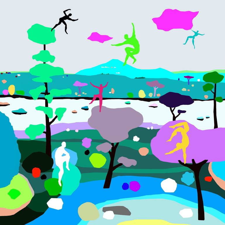 Original Pop Art Landscape Digital by Alejos Lorenzo
