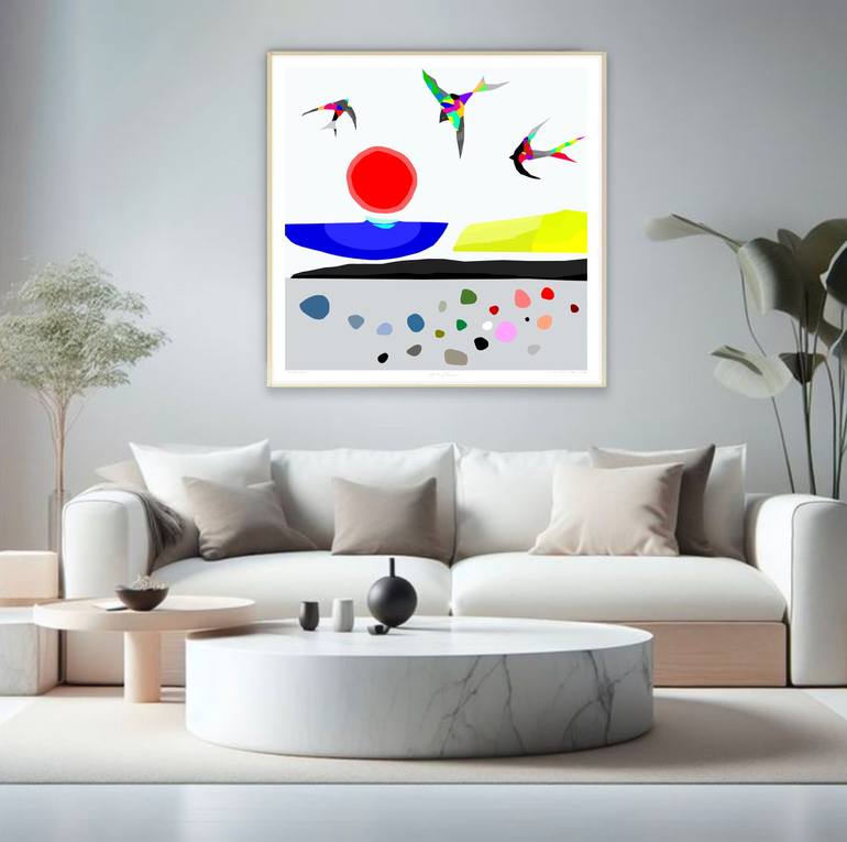 Original Color Field Painting Animal Digital by Alejos Lorenzo