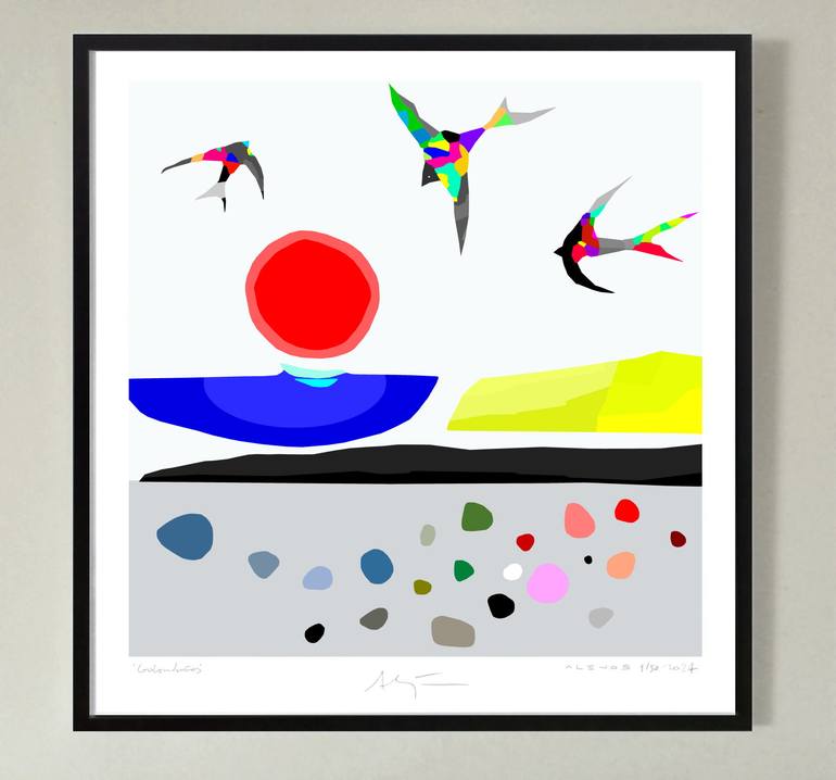 Original Color Field Painting Animal Digital by Alejos Lorenzo