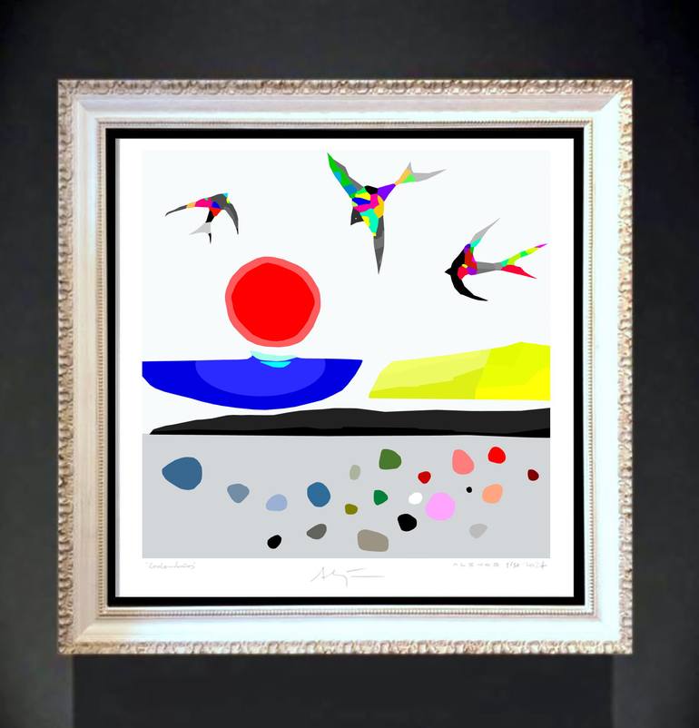 Original Color Field Painting Animal Digital by Alejos Lorenzo