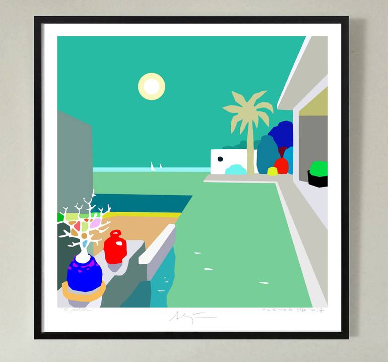 Original Color Field Painting Seascape Digital by Alejos Lorenzo