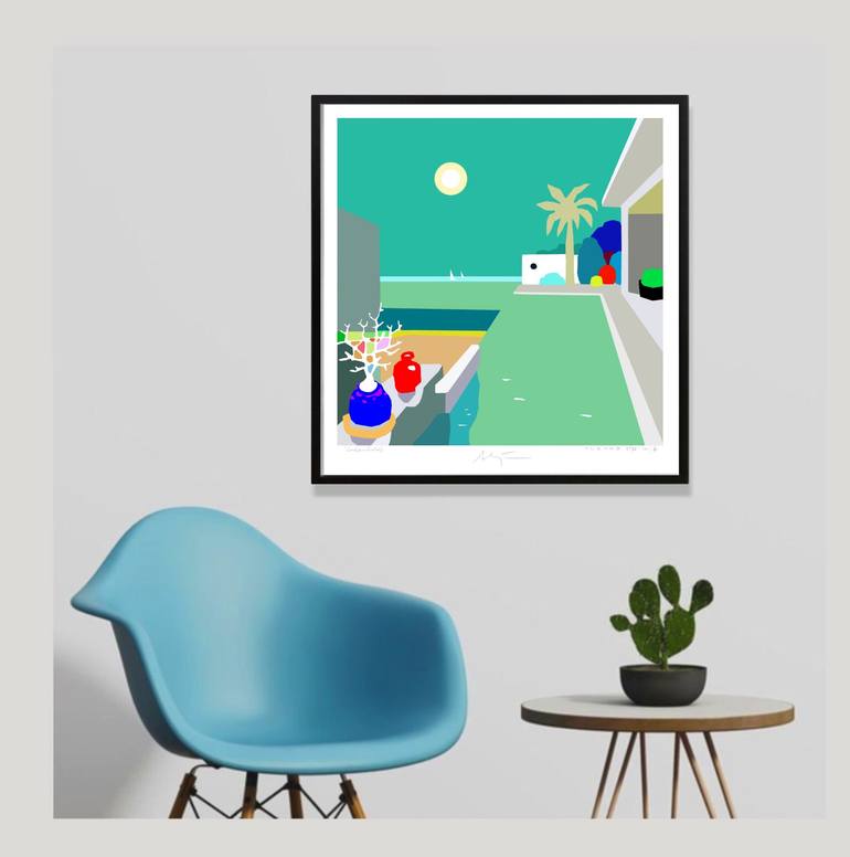 Original Color Field Painting Seascape Digital by Alejos Lorenzo