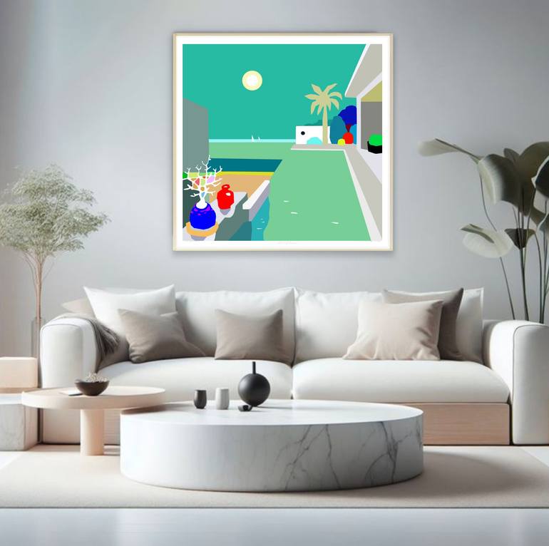 Original Color Field Painting Seascape Digital by Alejos Lorenzo