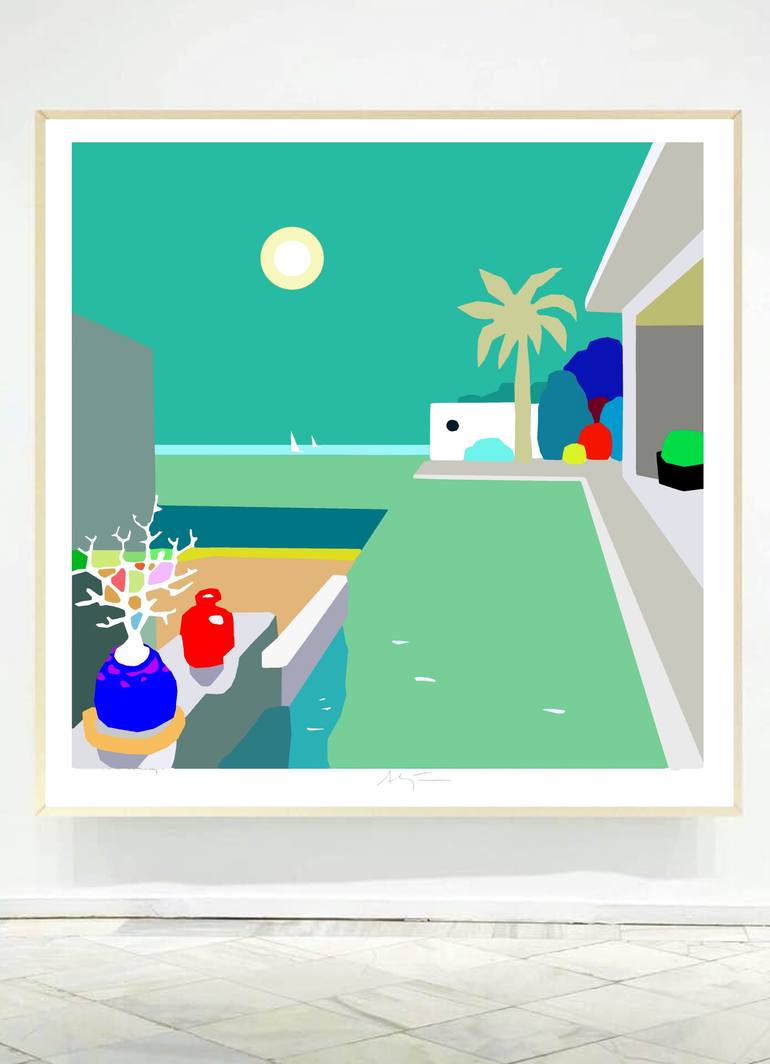 Original Color Field Painting Seascape Digital by Alejos Lorenzo