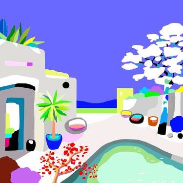 Original Color Field Painting Garden Digital by Alejos Lorenzo