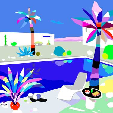 Original Color Field Painting Garden Digital by Alejos Lorenzo