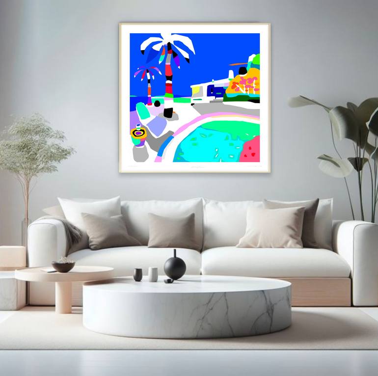 Original Color Field Painting Garden Digital by Alejos Lorenzo