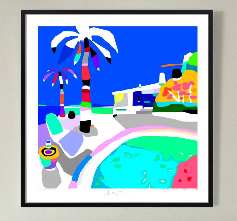 Original Color Field Painting Garden Digital by Alejos Lorenzo
