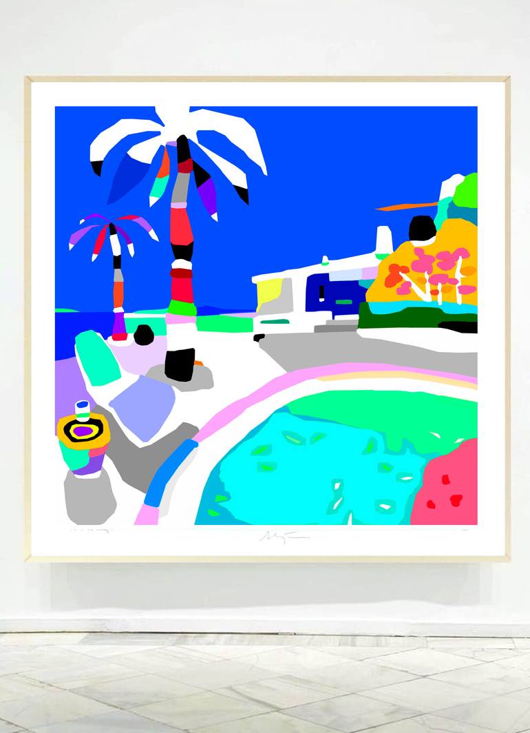 Original Color Field Painting Garden Digital by Alejos Lorenzo