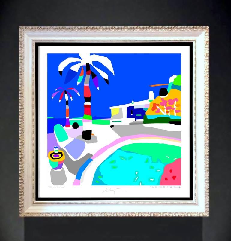 Original Color Field Painting Garden Digital by Alejos Lorenzo