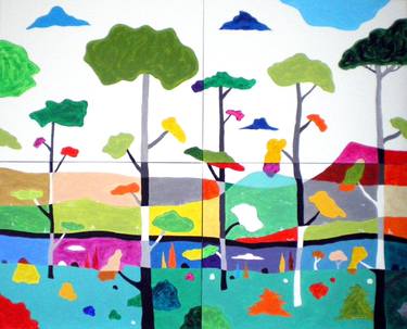 Original Pop Art Landscape Paintings by Alejos Lorenzo