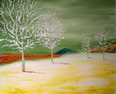 Original Impressionism Tree Paintings by Alejos Lorenzo