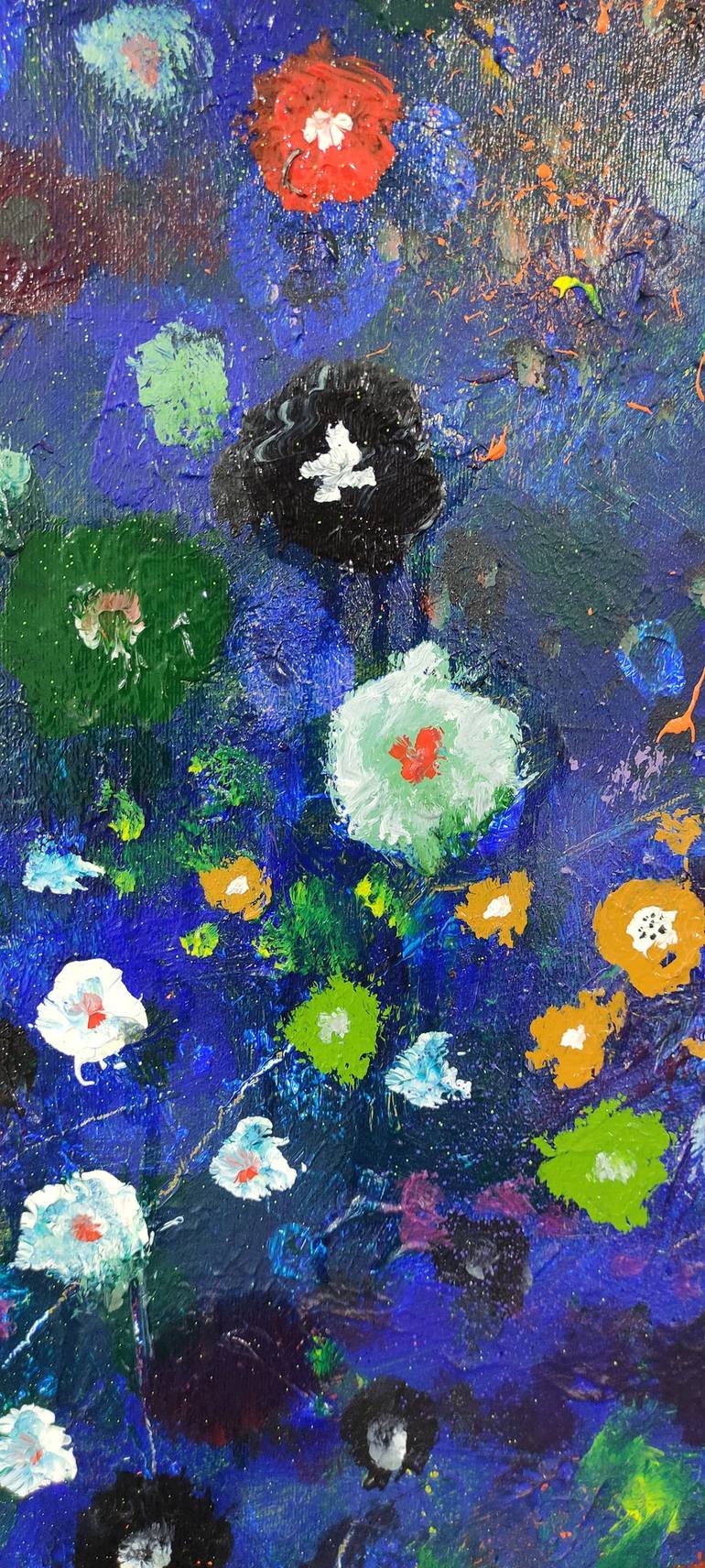 Original Expressionism Floral Painting by Alejos Lorenzo