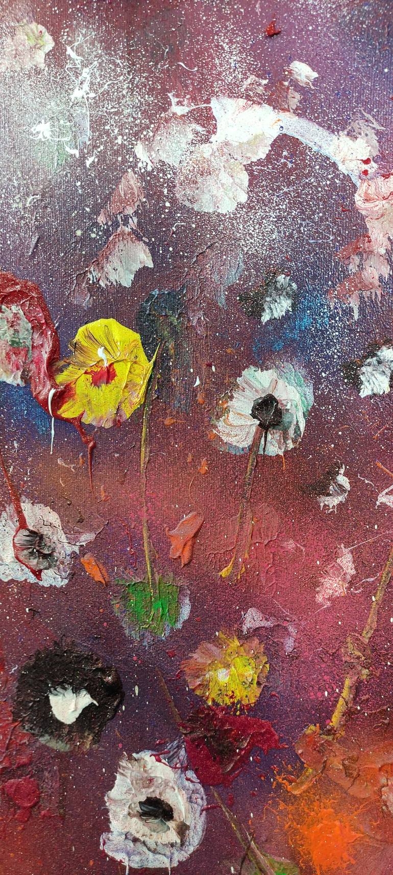 Original Expressionism Floral Painting by Alejos Lorenzo