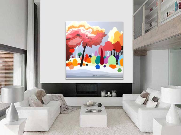 Original Pop Art Landscape Painting by Alejos Lorenzo