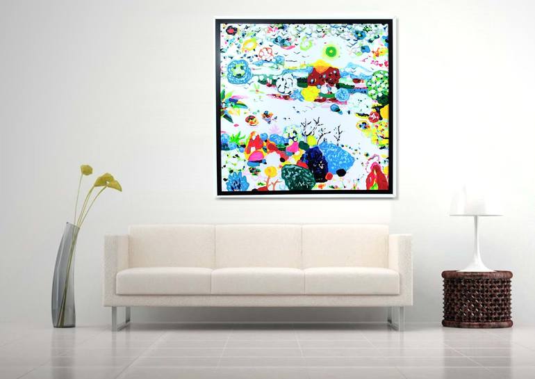 Original Pop Art Landscape Painting by Alejos Lorenzo